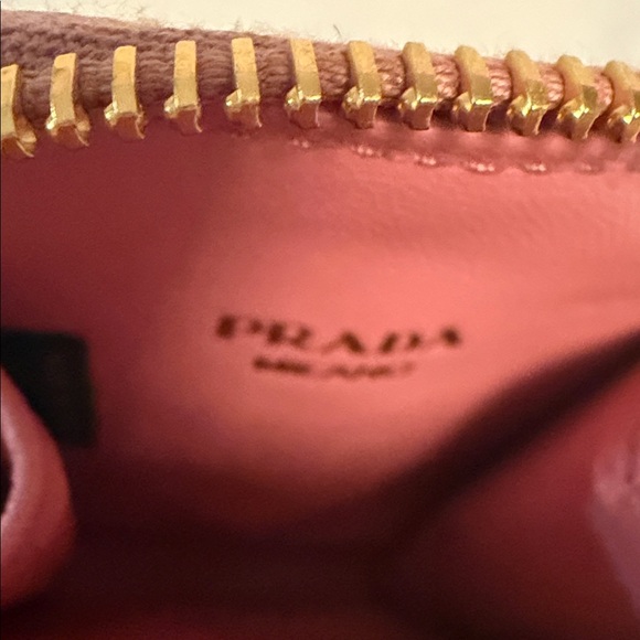 Prada Pink Saffiano Leather Shoulder Bag with Gold Chain Detail - Picture 14 of 14